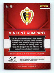 Panini 2016 Panini Panini Uefa Euro Prizm Base #25 Vincent Kompany