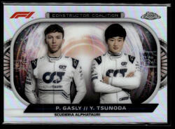 Topps 2022 Topps Chrome Formula 1 Constructors Coalition #CC-AT Pierre Gasly/Yuki Tsunoda