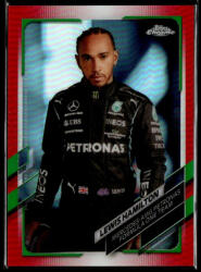 Topps 2021 Topps Chrome Formula 1 Racing Red/Green Refractor #1 Lewis Hamilton
