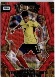 Panini 2022 Select FIFA Soccer Mezzanine Red Wave Prizm #113 Luis Diaz