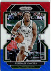 Panini 2021-22 Panini Prizm Red White and Blue Prizms #80 Jordan Nwora