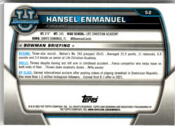 Topps 2022-23 Bowman Chrome University #52 Hansel Enmanuel