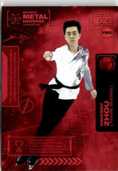 Skybox 2021-22 Metal Universe Champions Precious Metal Gems Red #62 Vincent Zhou 094/150