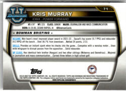 Topps 2022-23 Bowman Chrome University Shimmer Refractors #71 Kris Murray