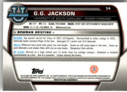 Topps 2022-23 Bowman Chrome University #34 G. G. Jackson