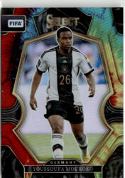 Panini 2022 Select FIFA Mezzanine - Tie-Dye Prizm #136 Youssoufa Moukoko 33/49