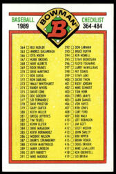 Bowman 1989-1990 Bowman #484 364-484