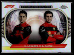 Topps 2022 Topps Chrome Formula 1 Constructors Coalition #CC-SF Carlos Sainz/Charles Leclerc