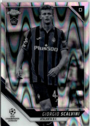 Topps 2021-22 Topps Chrome UEFA Champions League Black & White Ray Wave #15 Giorgio Scalvini