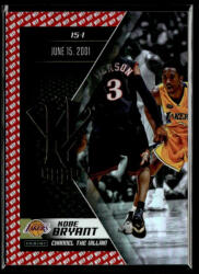 Panini 2015 Panini Kobe HeroVillain - Red MVP Channel the Villain # 6 Kobe Bryant