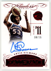 Panini 2015-16 Panini Flawless Hall of Fame Autographs Ruby #HOF-AG Artis Gilmore 10/15