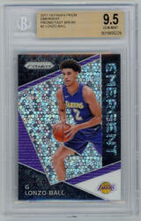 Panini 2017-06 Panini Prizm Emergent Prizms Fast Break BGS - 9.5 Gem Mint #EM-LON Lonzo Ball