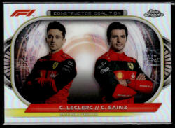 Topps 2022 Topps Chrome Formula 1 Racing Constructors Coalition #CC-SF Charles Leclerc/Carlos Sainz
