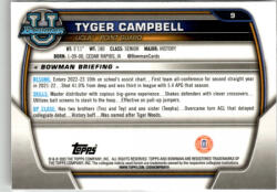 Topps 2022-23 Bowman Chrome University #9 Tyger Campbell