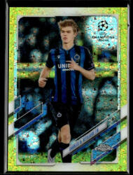 Topps 2020-21 Topps Chrome UEFA Champion’s League Yellow Mini-Diamond Refractor #37 Charles De Ketelaere 149/299