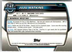 Topps 2022-23 Bowman Chrome University #43 JuJu Watkins