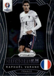 Panini 2016 Panini UEFA Euro Prizm Defenders of the Flag #1 Raphael Varane
