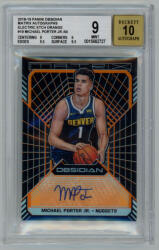 Panini 2018-06 Panini Obsidian Matrix Autographs Electric Etch Orange BGS - 9 Mint ( AU 10 ) #MA-MPJ Michael Porter Jr