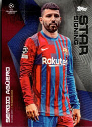 Topps 2021 Topps UEFA Champions League Summer Signings Star Signing #SA Sergio Agüero