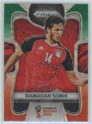 Panini 2017-18 Panini Prizm World Cup Soccer Base Green Orange Wave #60 Ramadan Sobhi
