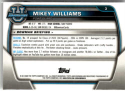 Topps 2022-23 Bowman Chrome University #3 Mikey Williams