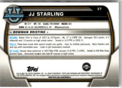 Topps 2022-23 Bowman Chrome University #37 JJ Starling