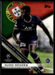 Topps 2021 Topps UEFA Champions League Flags of Foundation #FF-10 Nuno Mendes