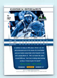 Panini 2013-14 Panini Prizm Base #192 Corey Brewer