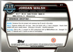 Topps 2022-23 Bowman Chrome University Refractors #81 Jordan Walsh