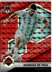 Panini 2021-22 Panini Mosaic Road to FIFA World Cup Mosaic Red Refractor #15 Rodrigo de Paul