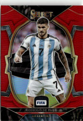 Panini 2022 Select FIFA Terrace - Red Prizm #28 Rodrigo de Paul