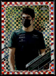 Topps 2021 Topps Chrome Formula 1 Racing Red Checker Flag #24 Lance Stroll 4/5