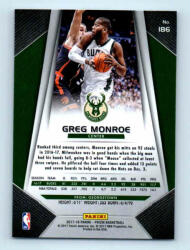Panini 2017-18 Prizm Basketball Base # 186 Greg Monroe