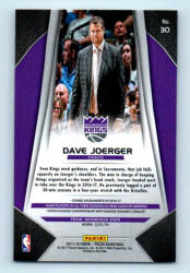 Panini 2017-18 Prizm Basketball Base # 30 Dave Joerger
