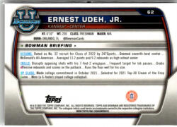 Topps 2022-23 Bowman Chrome University #62 Ernest Udeh