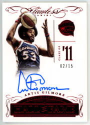 Panini 2015-16 Panini Flawless Hall of Fame Autographs Ruby #HOF-AG Artis Gilmore 02/15