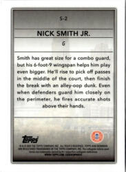 Topps 2022-23 Bowman Chrome University Skyscraping #S-2 Nick Smith Jr