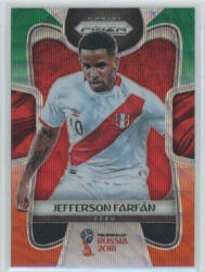 Panini 2017-18 Panini Prizm World Cup Soccer Base Green Orange Wave #296 Jefferson Farfan