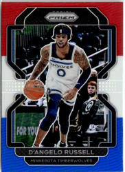 Panini 2021-22 Panini Prizm Red White and Blue Prizms #52 D'Angelo Russell