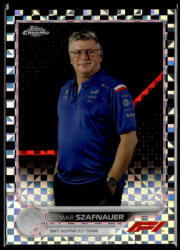 Topps 2022 Topps Chrome Formula 1 Racing F1 CREW TEAM - Checker Flag X-Fractor #102 Otmar Szafnauer