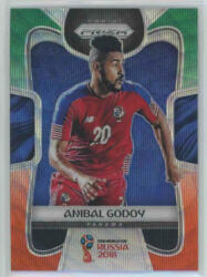Panini 2017-18 Panini Prizm World Cup Soccer Base Green Orange Wave #218 Anibal Godoy