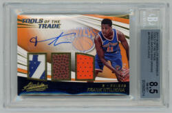 Panini 2017-06 Panini Absolute Memorabilia Tools of the Trade Three Swatch Signatures Orange BGS - 8.5 NM-MT+ #TT3-FN Frank Ntilikina 15/25