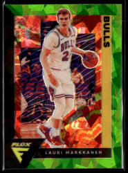 Panini 2020-21 Panini Flux Fanatics Factory Green Cracked Ice #28 Lauri Markkanen