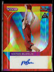 Topps 2023-23 LEAF VIVID Autographs Red #BA-MB1 Matas Buzelis 20/35