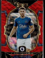 Panini 2022 Select Premier League Soccer Terrace Red Wave Prizm #40 James Tarkowski
