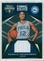 Panini 2016-17 Totally Certified Fabric Of The Game #25 Gerald Henderson MEM
