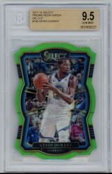 Panini 2017-06 Panini Select Prizms Die Cut Neon Green BGS - 9.5 Gem Mint #145 Kevin Durant 61/65