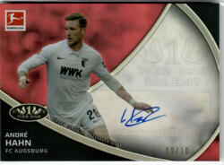 Topps 2020-21 Topps Tier One Bundesliga Talent Autographs Red #TT-AH André Hahn 09/10