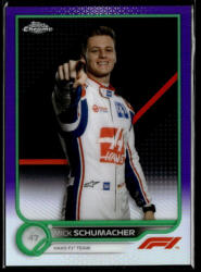 Topps 2022 Topps Chrome Formula 1 Racing Purple/Green Refractor #69 Mick Schumacher