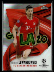 Topps 2020-21 Topps Chrome UEFA Champion’s League Golazo #GOL-RL Robert Lewandowski